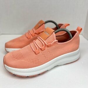 Zove Women’s Minamalist Wide Toe Box Mesh Runners Light Coral Sz 10/41EU XLNT!